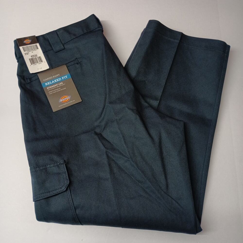 Dickies‎ Cargo Pants Men's Size 42x30 Blue Relaxed Straight